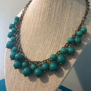Blue beaded necklace